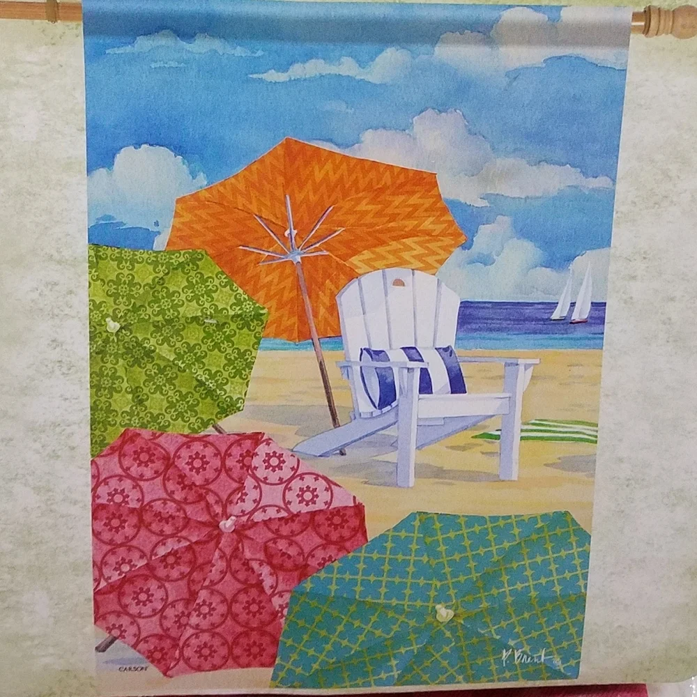 Beach Umbrella 28 x 40 Flag New